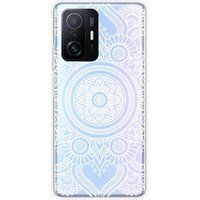 Xiaomi Siliconen hoesje compatibel met Xiaomi Mi 11T 5G, Xiaomi Mi 11T Pro 5G Mandala wit