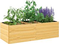 Outsunny tuinbed - Vurenhout - 140x60x40cm - Natuurlijk hout