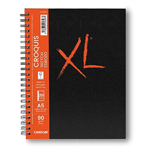 Canson XL Croquis notitieboek A5 100 vellen fijn 90 g