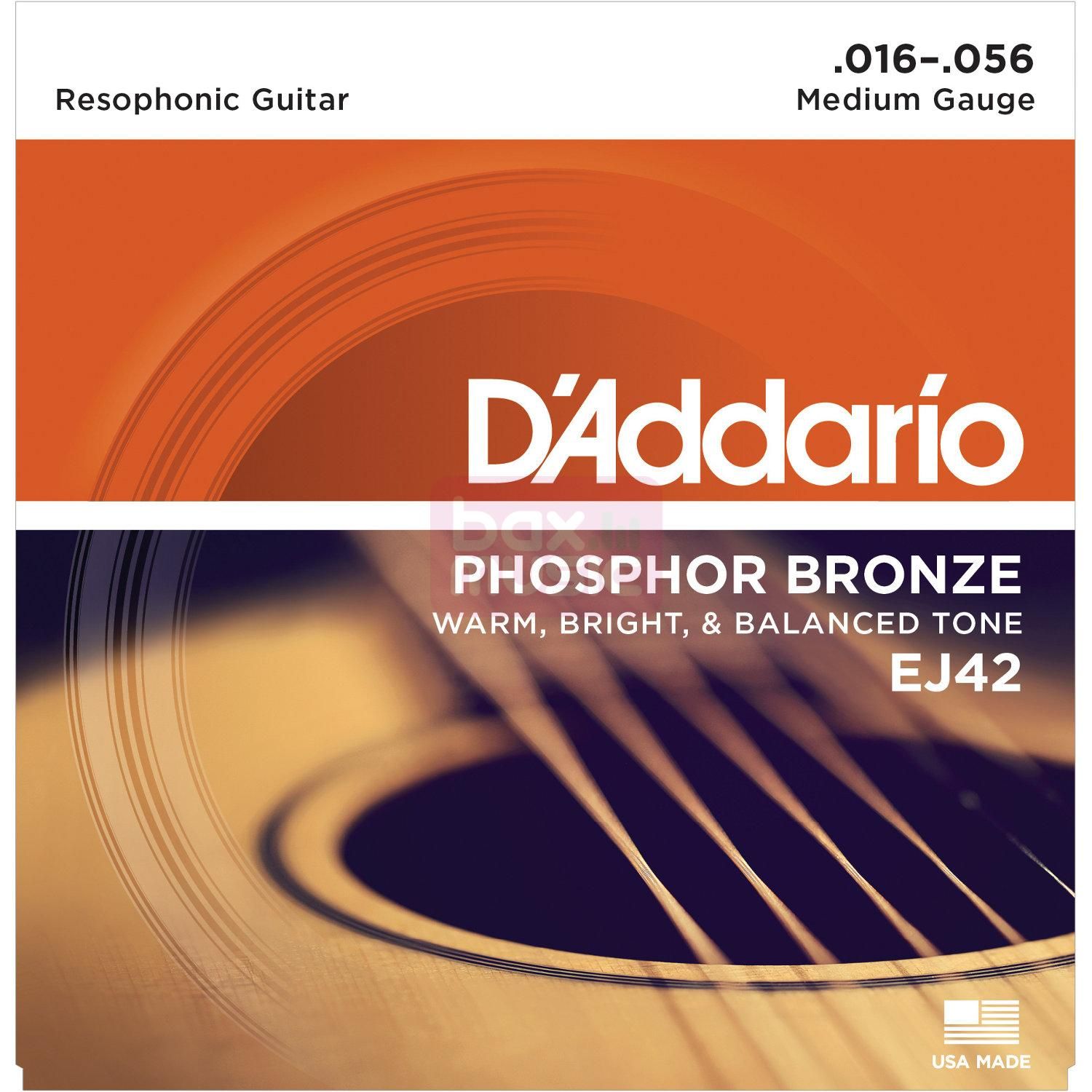 D'ADDARIO Daddario EJ42 snarenset voor resonator gitaar
