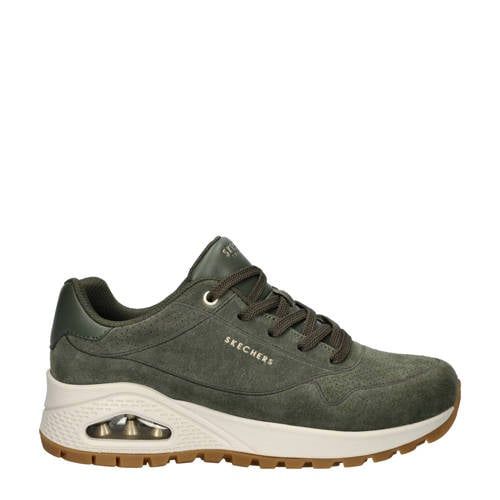 Skechers Uno Rugged suède sneakers donkergroen