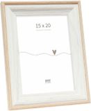 Deknudt Frames fotolijst S68VG1 - wit met naturel biesje - foto 15x20