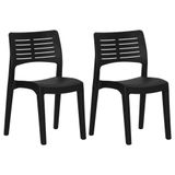 vidaXL Tuinstoelen 2 stuks Polypropeen Antraciet