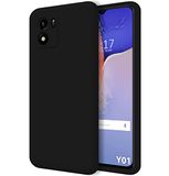 Zachte Vivo Zachte vloeibare siliconen beschermhoes voor Vivo Y01, zwart