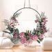 BeiJingLiangPinJiaZuoKeJiWenHuaFaZhanYouXianGongSi Couronne de porte décoration d'automne guirlande de bienvenue orchidée artificielle - décoration en métal mariage