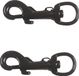 Dulimex B.V. Mousqueton - 2 pièces - Laqué noir - 8,1 x 1,6 cm - Zamac