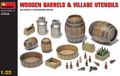 MiniArt Modelbouwpakket Militaire voertuigen - 35550 Wooden barrels - Village utensils Plastic - 1:35 - Modelbouw