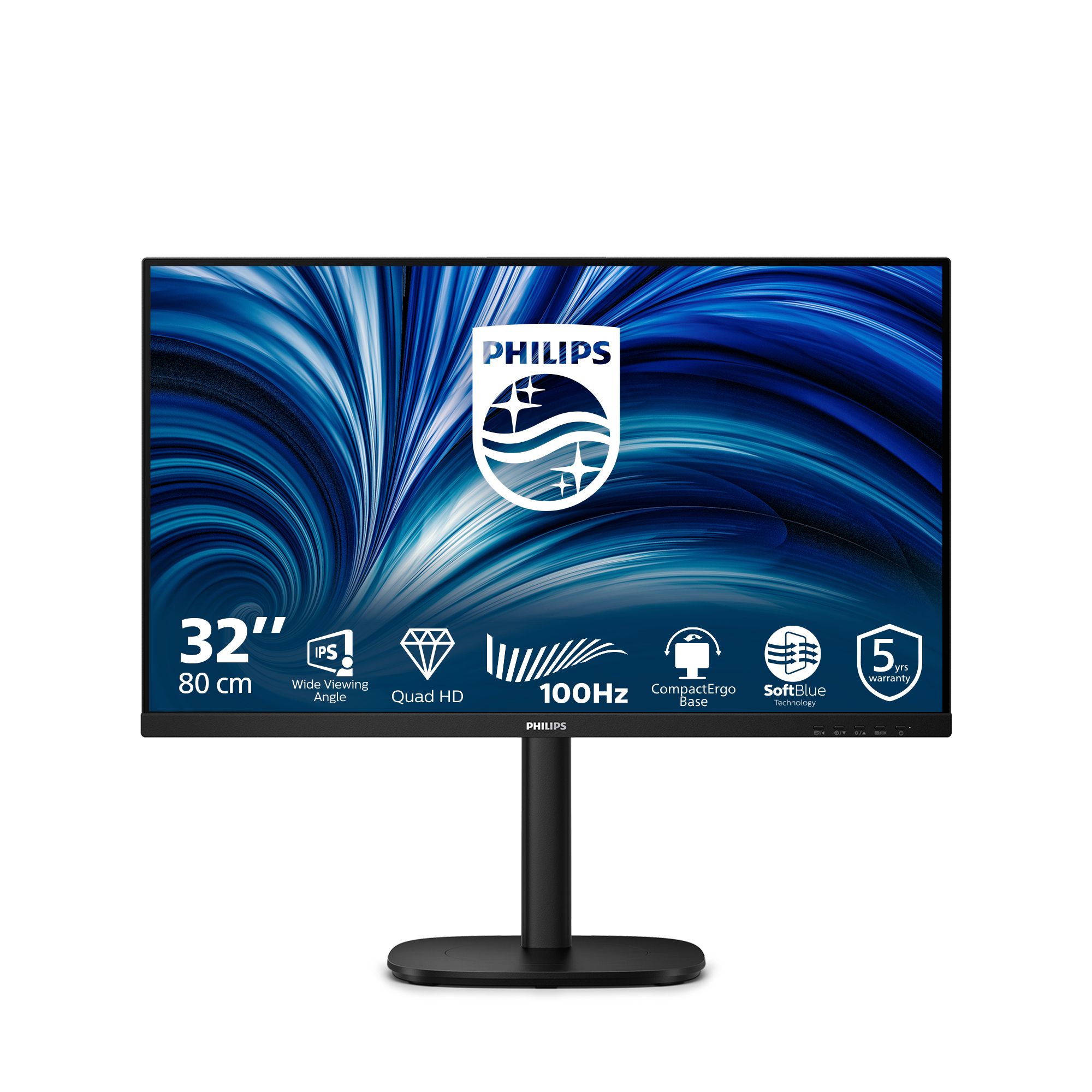 Philips 32B2N3500/00 computer monitor 80 cm (31.5") 2560 x 1440 Pixels Quad HD LCD Zwart