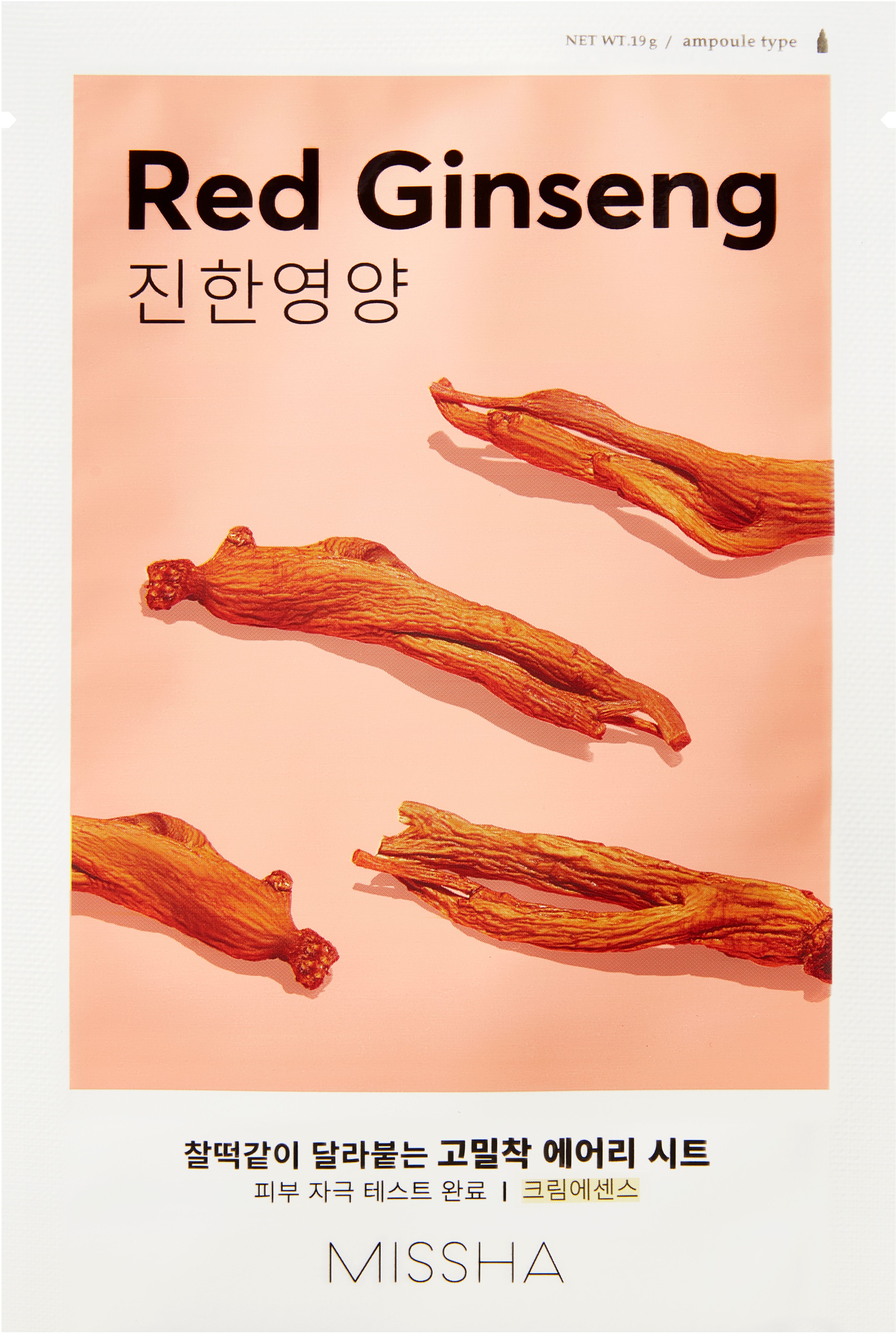 Missha Airy Fit Sheet Mask Red Ginseng - Korean Skincare