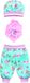 Heless Poppenkledingset Eenhoorn 28-35 Cm Katoen Roze/blauw