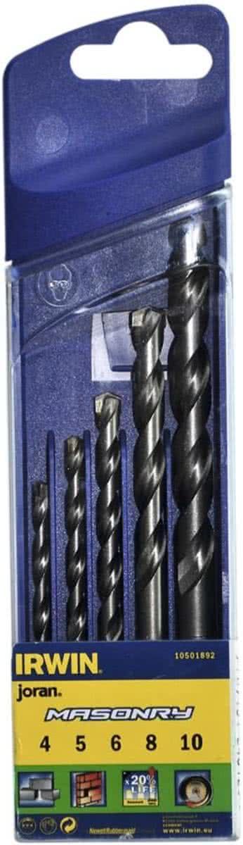 IRWIN Borenset Metselwerk 5-delig 4/5/6/8/10mm 10501892