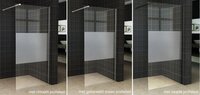 Wiesbaden Slim - Inloopdouche / Douchewand - 120x200 - Helder / Mat Glas - Antikalk - 8mm Veiligheidsglas