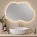 SensaHome Nathan Miroir de salle de bain avec éclairage LED - Dimmable - 2700K/4500K/6400K - Asymétrique - 60x90cm