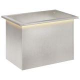 VidaXL Plantenbak met led zilver 40 x 60 x 40 cm roestvrij staal