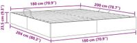 vidaXL Ottoman Bedframe met opslag Lichtgrijs 180 x 200 cm Stof