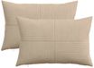 vidaXL Kussensloop - 2 stuks - ALMELO - Taupe - 40 x 60 cm - Corduroy