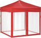 vidaXL Tente de réception, pliable avec parois latérales, rouge, 2x2 mètres
