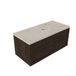 Saniclass Holz Frame Badkamermeubelset - 100x45x43cm - Travertine natuurstenen topblad - 1 kraangat - 1 lade - mat eiken charcoal