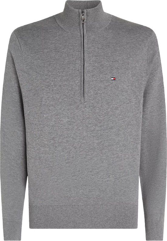 Tommy Hilfiger Heren Schipperstrui Katoen Grijs - Maat XL