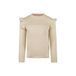 Koko Noko rechtvallende longsleeve met ruches - beige