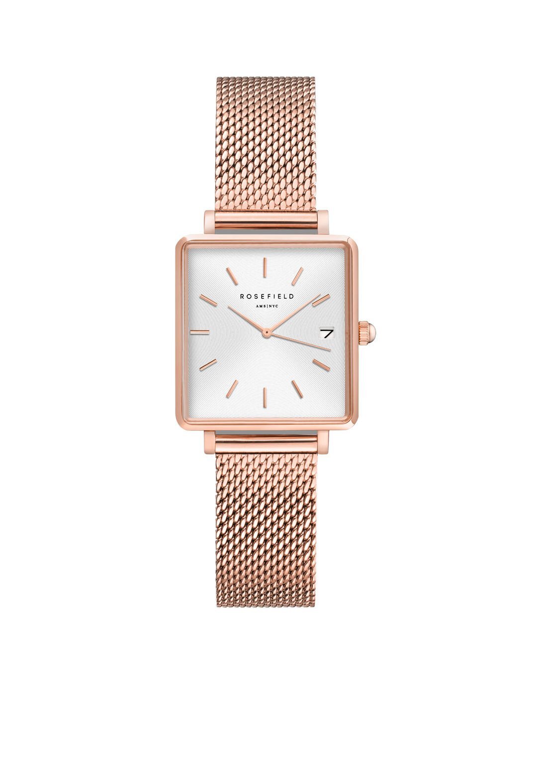 ROSEFIELD The Boxy Xs Dames Horloge - RosÃ© Goud Ã˜22 X 24 Mm - QMWMRG-Q040