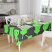 Bonamaison Tafelkleed, Anti-Mold, Sneldrogend, Waterdicht, 100% Polyester Tafellaken, Neon groene rook, 140 x 160 Cm