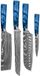Shinrai Knives Japan Shinrai Knives Damascus Print Epoxy Sapphire 4-delige Messenset