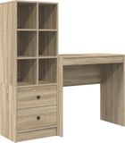vidaXL Bureau Sonoma Eiken 125,5 x 40 x 127 cm