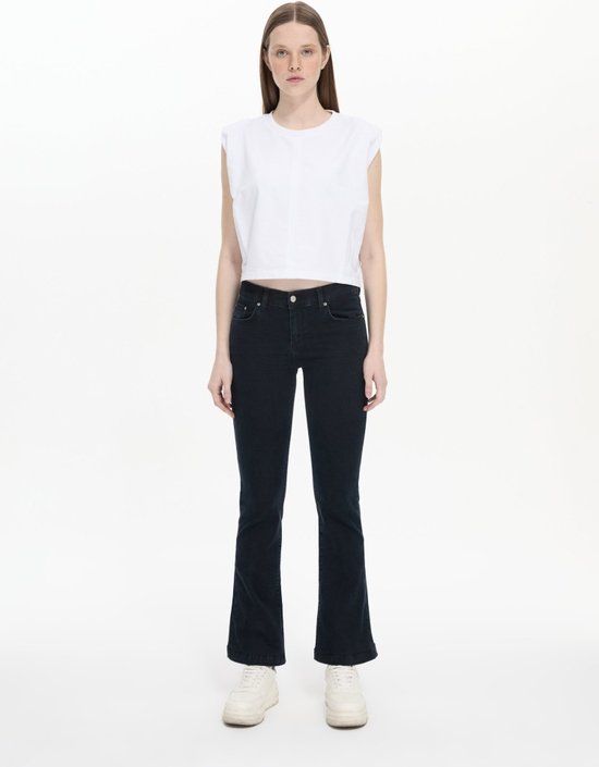 LTB Jeans Fallon Dames Flared Jean - Zwart - Laure Wash - W28/L32