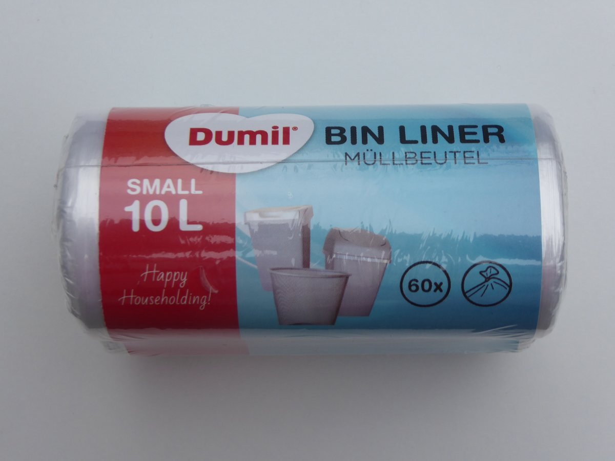 Dumil afvalzakje 10 liter - klein, doorzichtig plastic - 300 stuks