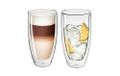 Gerlach Flow Dubbelwandige glazen, set van 2, thermoglazen, 350 ml, koffieglazen, theeglazen, latte macchiato-glazen, 1760 stuks