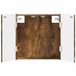 vidaXL Dartbord Kabinet ARNHEM Gerookt eiken 52,5 x 10,5 x 53,5 cm
