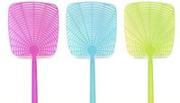 Concorde Vliegenmeppers set van 3x stuks - plastic - 44 cm - kleurenmix