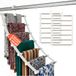 Avilia Set van 6 kleerhangers van staal, kleerhangers met 6 niveaus, ruimtebesparend, draagkracht 3 kg, broeken, overhemden, sjaals, handdoeken, kreukvrij en multifunctioneel, rolsysteem