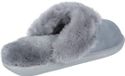 Vanuba Cashmere - Pantoufles femme - Gris - Laine de mouton - Style folklorique