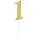 Creative Converting 324542 Gold Glitter # 1 Cake Topper Taartfiguur plastic