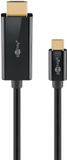 Goobay USB-C naar HDMI kabel - 4K 60Hz - Verguld - 2 meter - Zwart