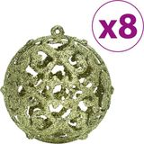 vidaXL Boules de Noël 100 pièces 3/4/6 cm vert clair