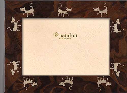 Natalini CHAT 13X18 fotolijst met ondersteuning voor tafel, Tulipwood, walnoot, 13 x 18 x 1,5