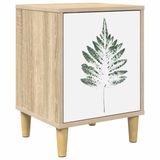 vidaXL Nachtkastje HANAU Sonoma Eiken 36 x 33 x 50 cm Bewerkt hout