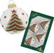 Krebs Kerstballen - 4 stuks - Wit met Kerstboom - Glas - 7 cm