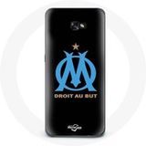 Maniacase Hoesjes voor Samsung Galaxy A5 2017 Olympique de Marseille Logo Zwarte achtergrond