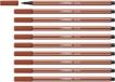 STABILO Pen 68 - Premium Viltstift - Roodkrijt - Doos 10 stuks