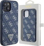 Guess 4G Triangle Logo Back Case - Apple iPhone 15 (6.1") - Blauw