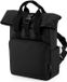 BagBase Recycled Mini Twin Handle Roll-Top Backpack Junior - 9 Liter Black