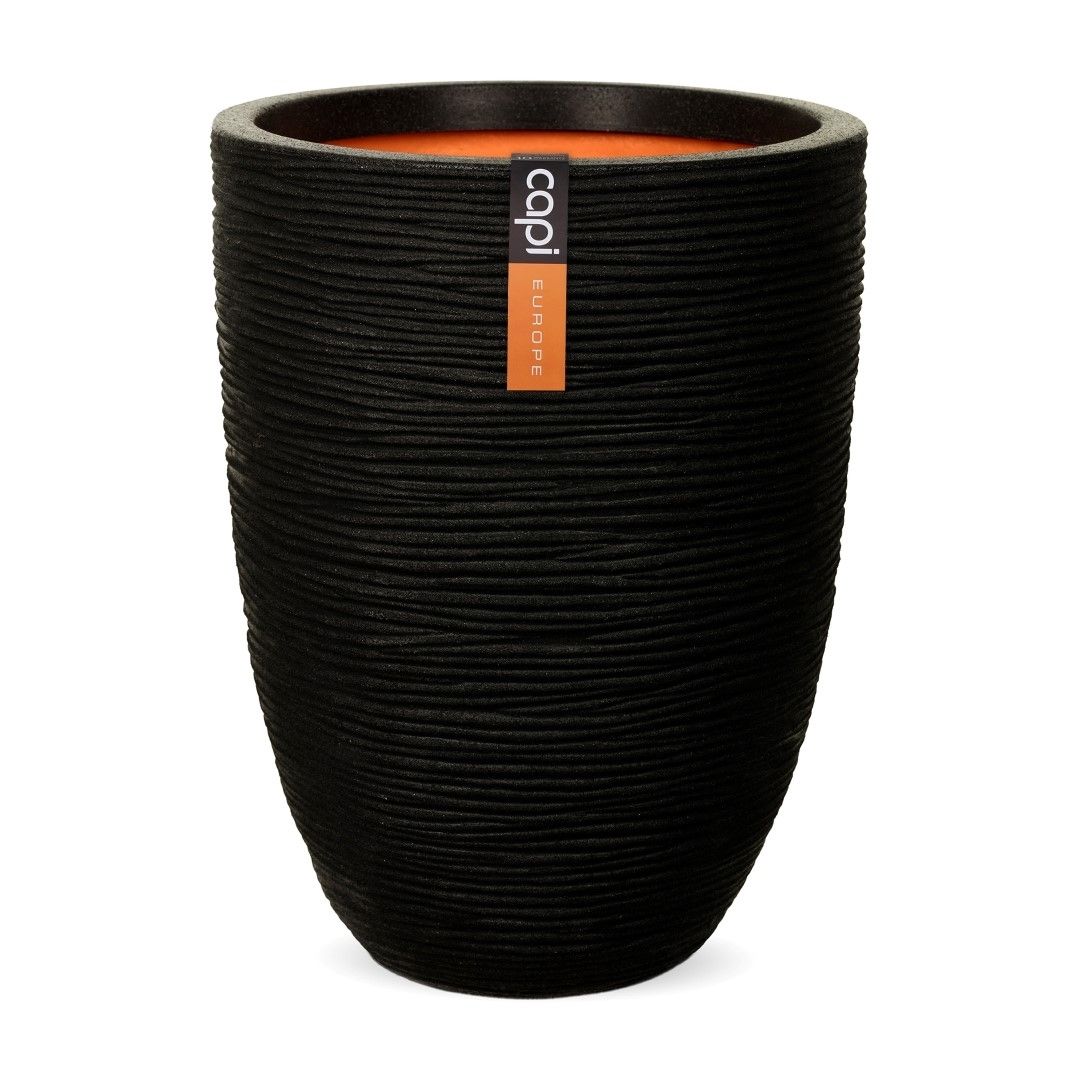 Capi Europe Vaas eleg laag rib NL 46 x 58 zwart