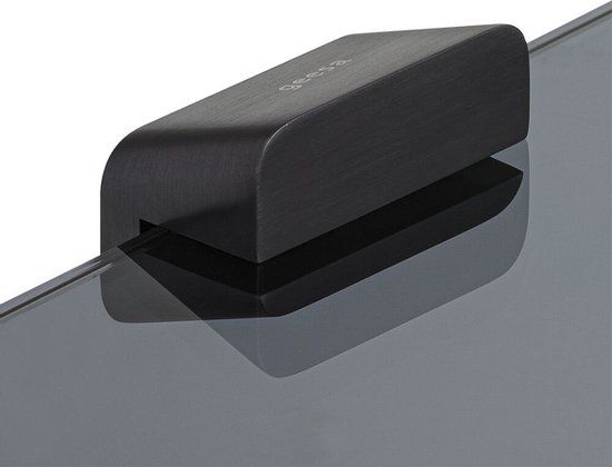 Geesa Shift Toiletrolhouder Dubbel - Zwart Metaal Geborsteld met Rookglas Planchet