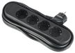 Electraline 62519 Stekkerdoos 4 Schuko-stopcontacten met kabelhaspel H05VV-F 3G1,5mm kabel, 3 meter lang, 4 Schuko-plaatsen, Schuko-stekker