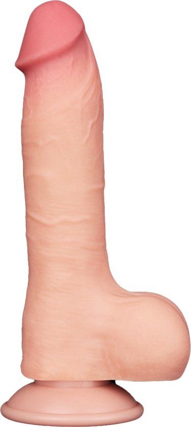 LoveToy - Glijdende Huid Dildo - Lengte 20 cm - Diameter 3.9 cm - Beige
