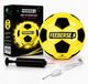 Feeberse Oplaadbare Lichtgevende Voetbal - LED Bal met USB-C Oplaadfunctie - Glow in the Dark - Maat 5 - Geel